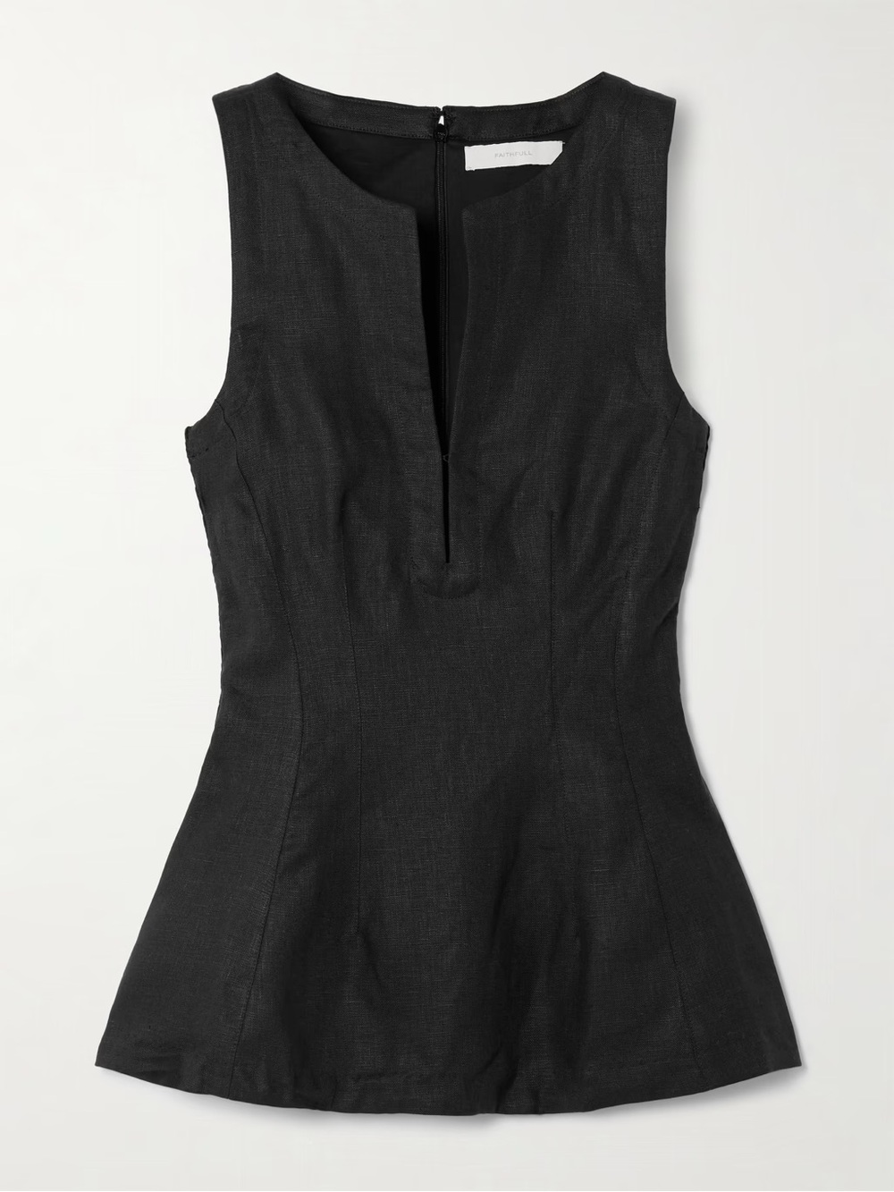 FAITHFULL Linen Peplum Top